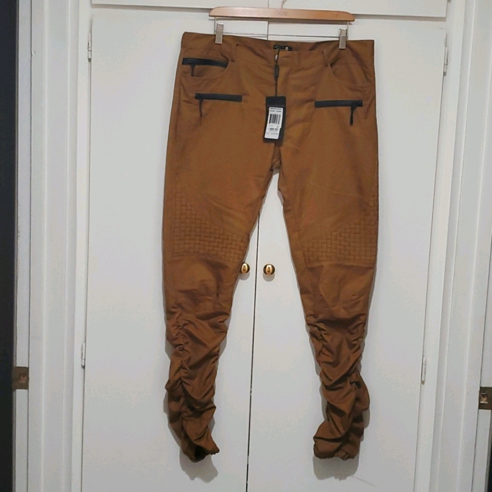 Men's moto casual jogger in khaki
